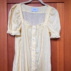 Sleeper Midi Brigitte Dress in Yellow